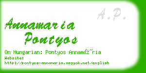 annamaria pontyos business card